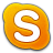 Skype Orange Icon 48x48 png